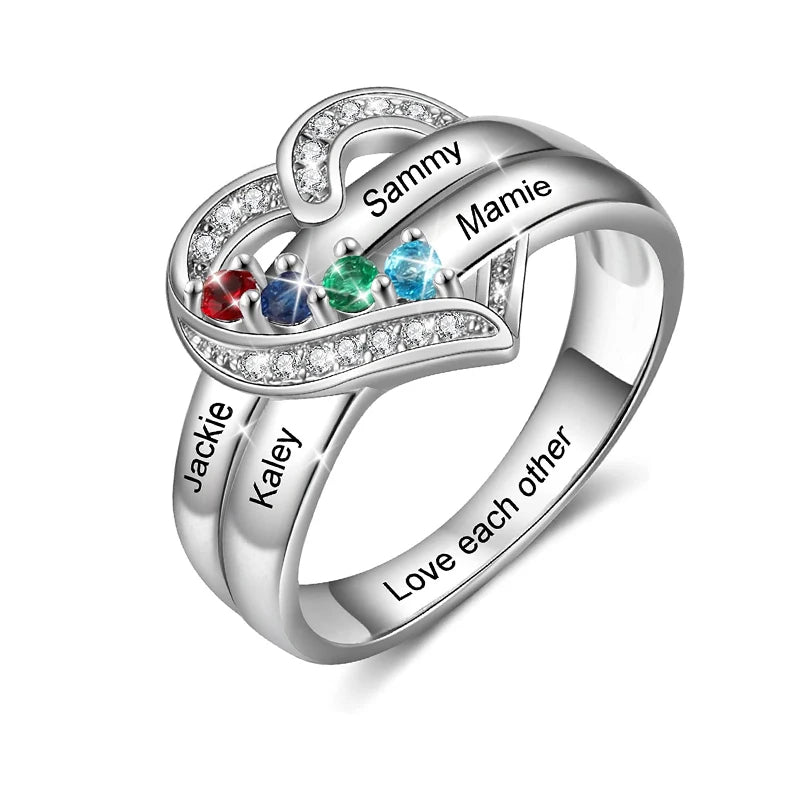 Customized Engraved Name Rings