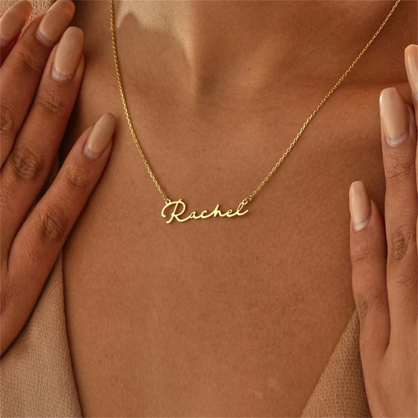 18k Gold Plated Custom Name Necklace Personalized Name Necklace Gold Personalized Jewelry Gift for Her 2025 Christmas For Mom