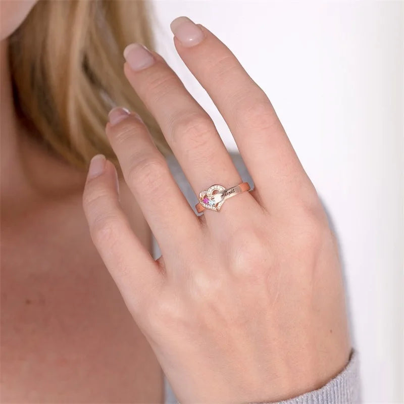 Customized Engraved Name Rings