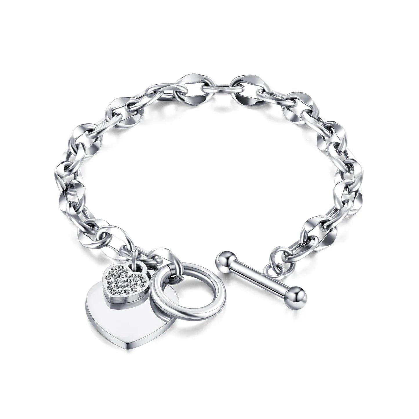 Stainless Steel Bracelet For Women Heart Bracelets Fashion Jewellery Accessory