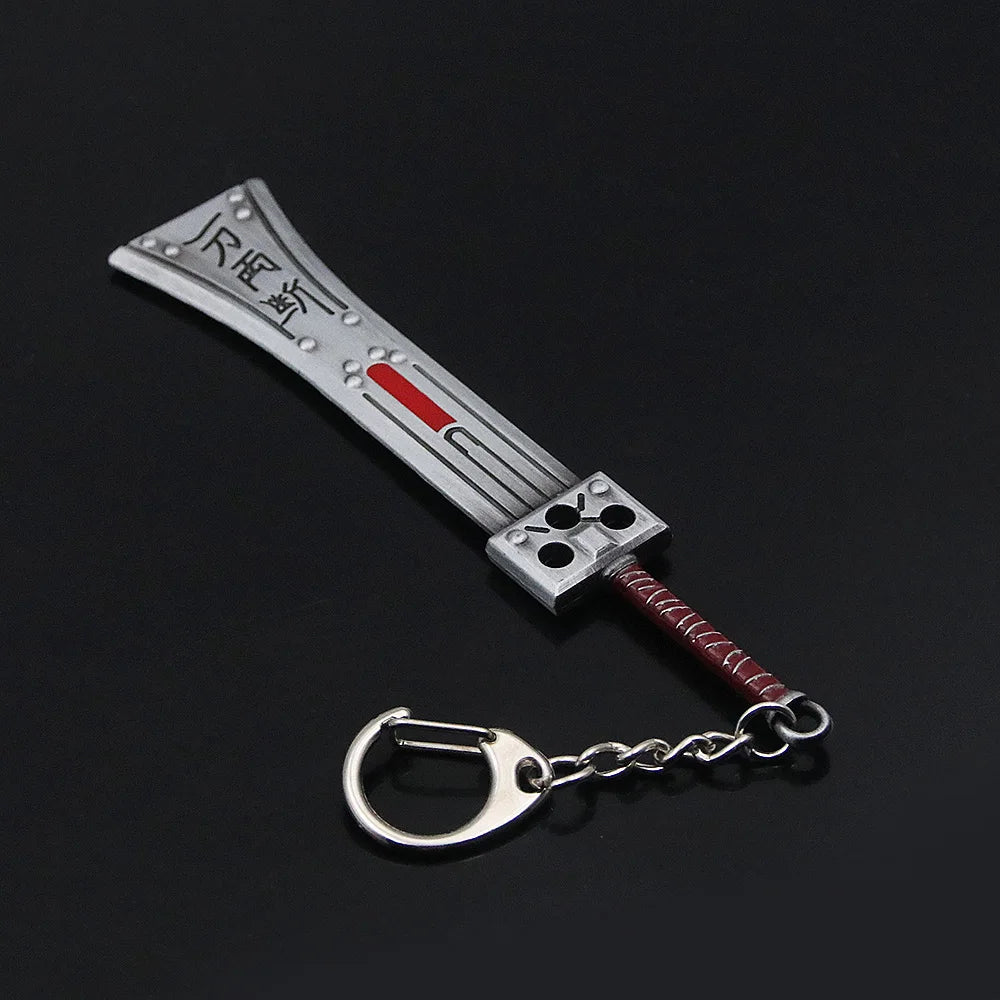 Final Fantasy 7 VII Remake Sword Keychain Cloud Strife Buster Key Chain Keyring Keychains Game Accessories Car Key Ring llaveros