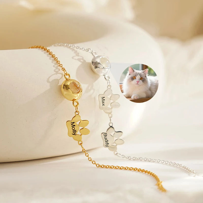 Personalized Picture Dog Cat Paw Jewelry