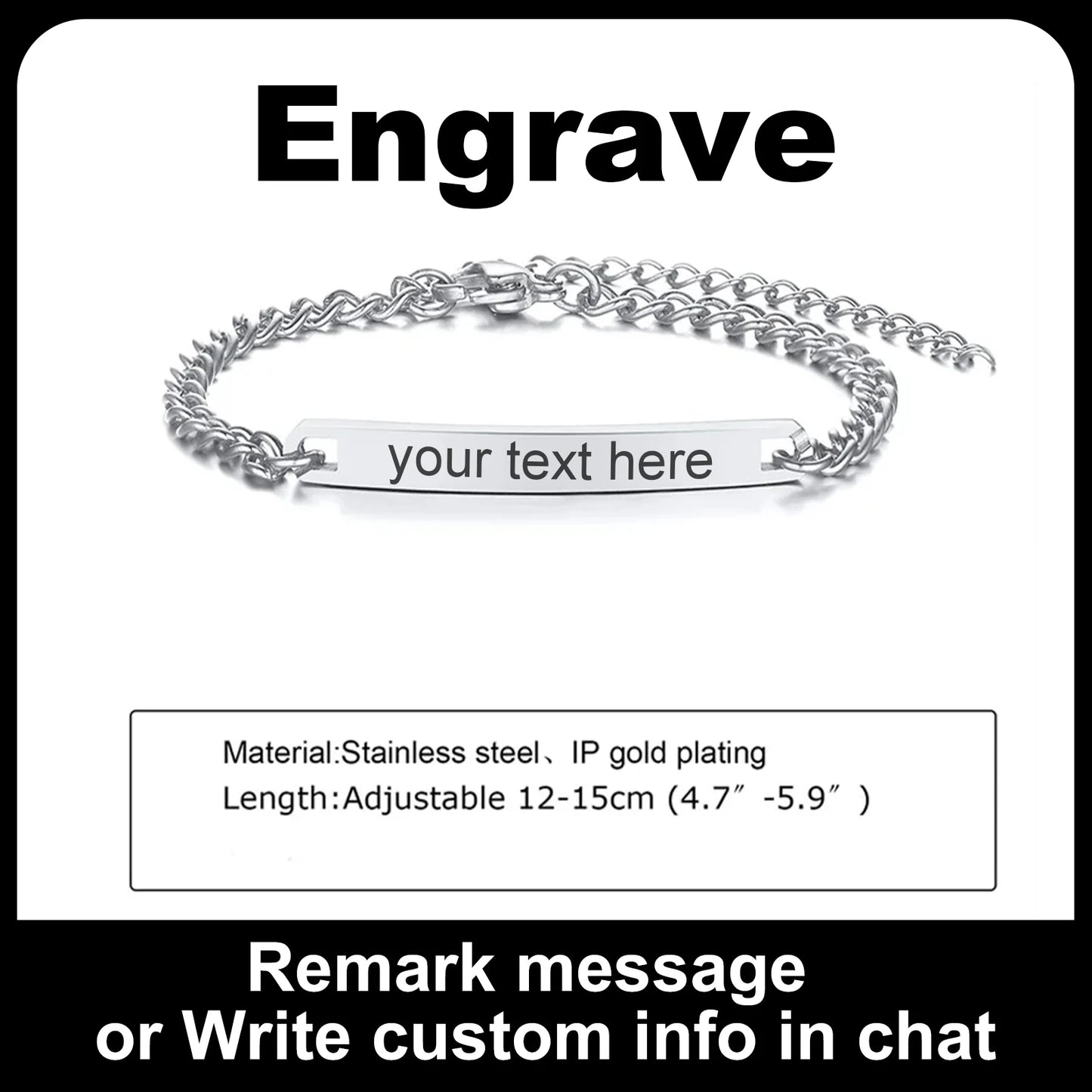 Customized Heart Bracelet for Little Girl Boy, Engravable ID Name Bracelet, Personalized Stainless Steel Chain Birthday Gift