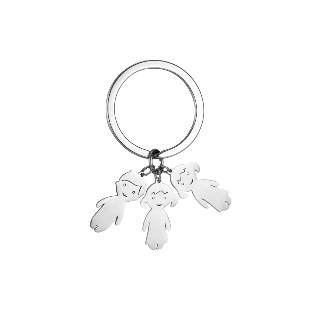 Child Mother Day Gift Kid Personalized Keychain Custom Name Key Chain Boy Girl for Women Men Couple Family Mom Dad Baby Jewelry