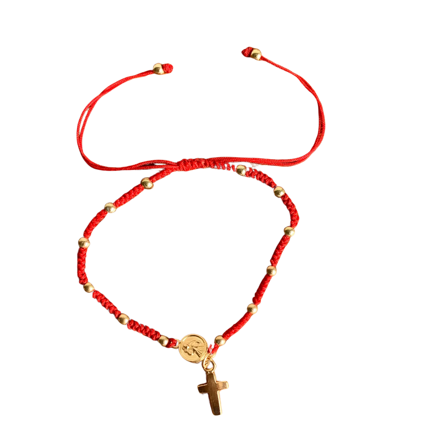 1Pcs Virgin Mary Medal Adjustable Red String Bracelet Virgen la Milagrosa