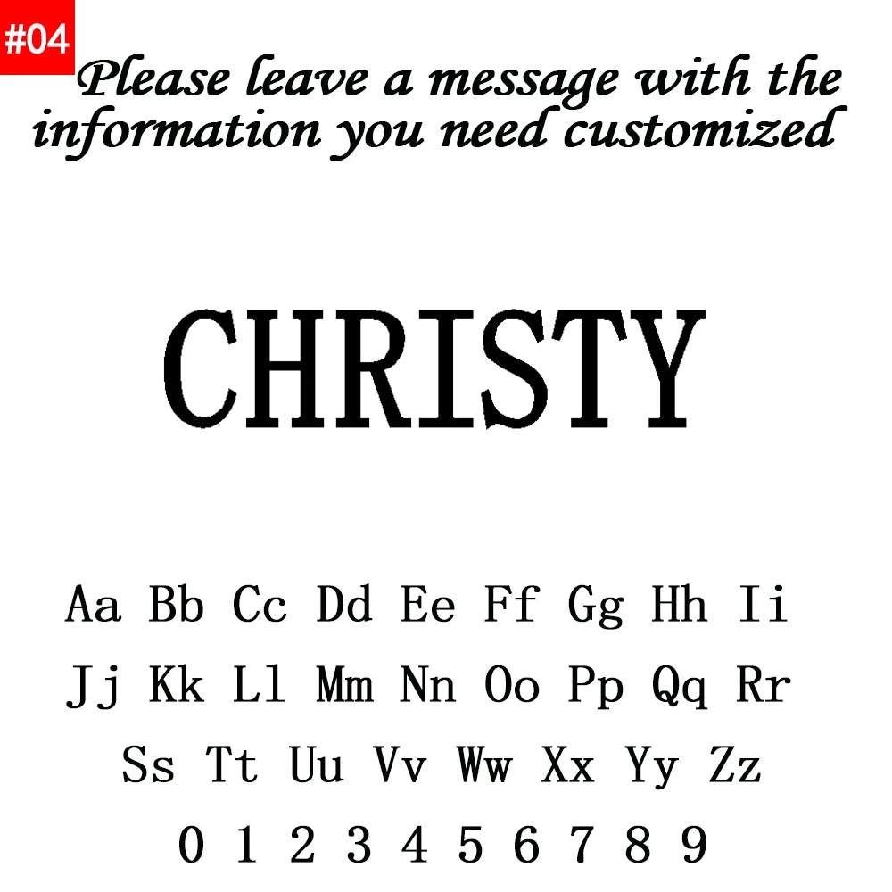 Placeholder image with customizable text and alphabet on a white background