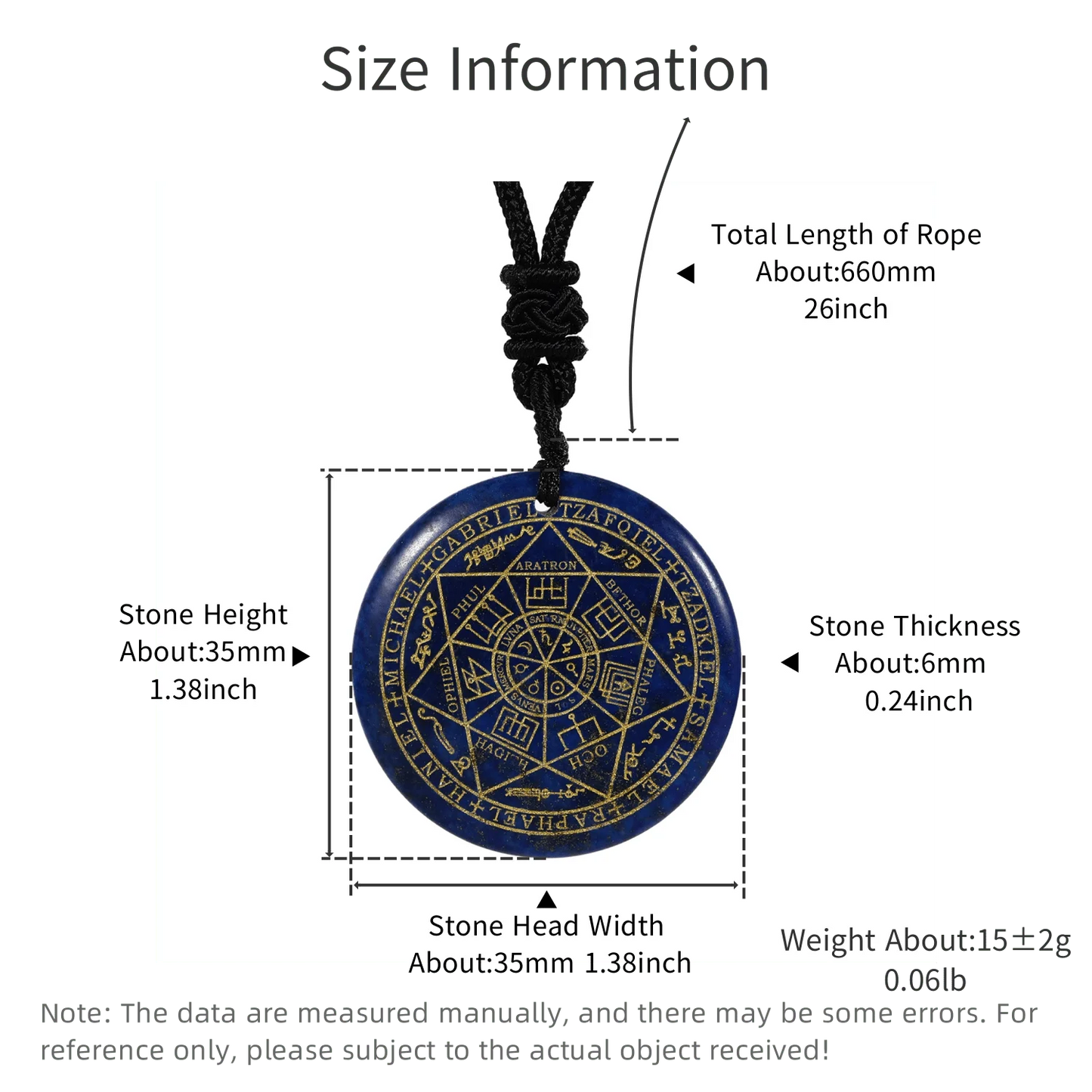 Natural Crystal Quartz Seven Archangels Amulet Necklaces Michael Men Seal of Solomon Talisman Necklace Protection Jewelry Collar