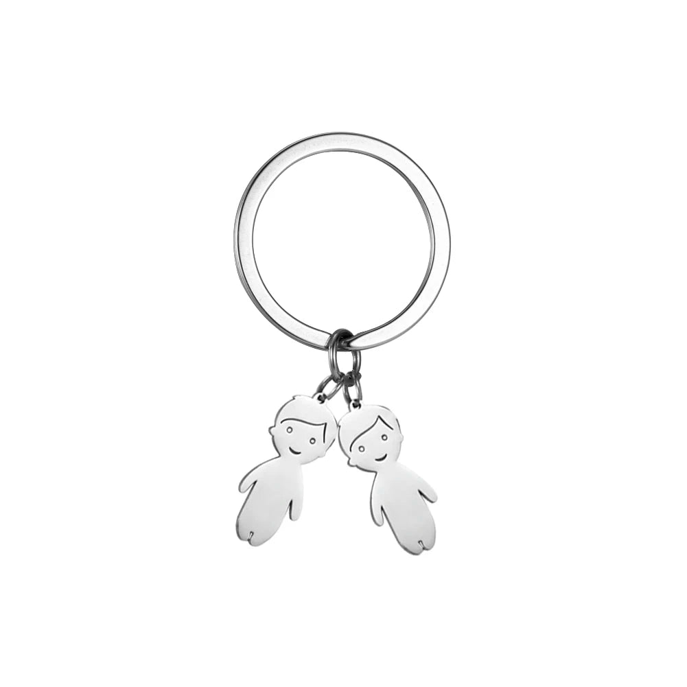 Child Mother Day Gift Kid Personalized Keychain Custom Name Key Chain Boy Girl for Women Men Couple Family Mom Dad Baby Jewelry