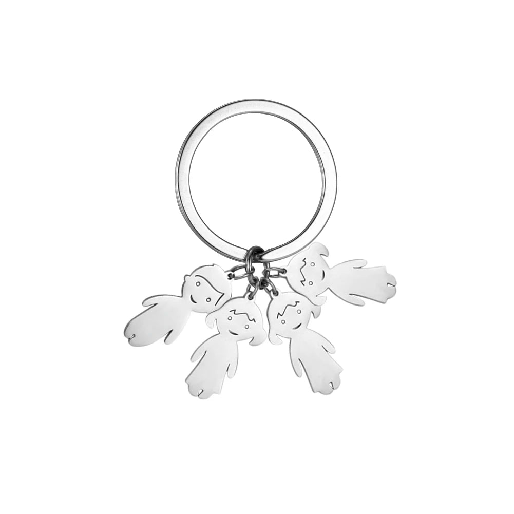 Child Mother Day Gift Kid Personalized Keychain Custom Name Key Chain Boy Girl for Women Men Couple Family Mom Dad Baby Jewelry