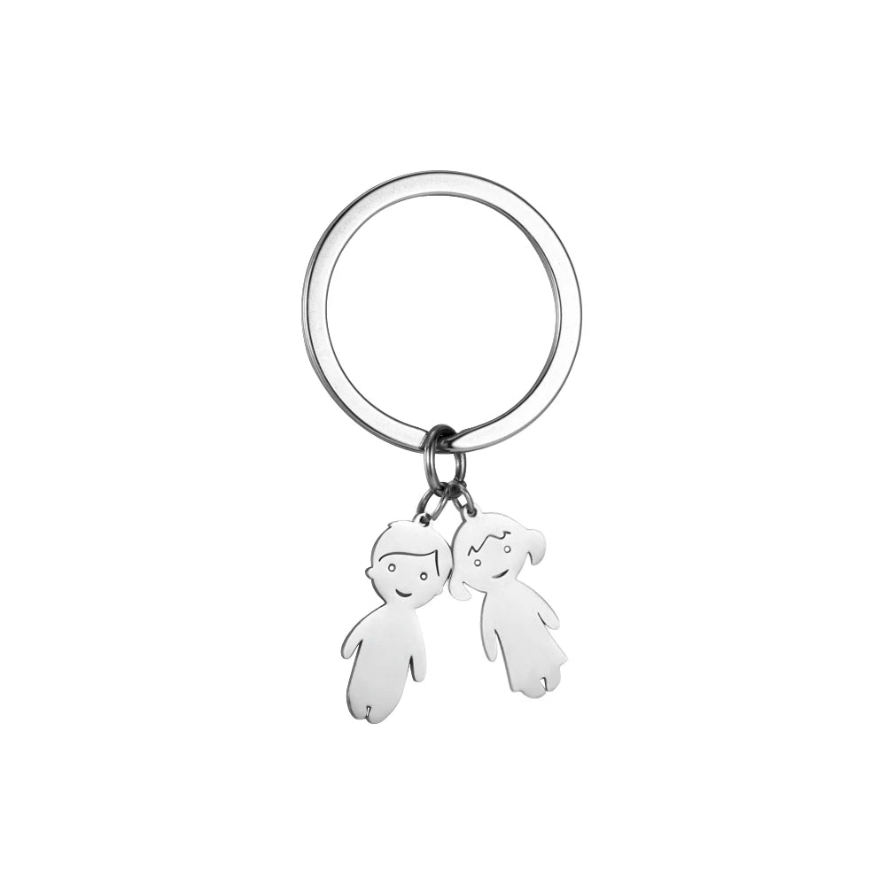Child Mother Day Gift Kid Personalized Keychain Custom Name Key Chain Boy Girl for Women Men Couple Family Mom Dad Baby Jewelry