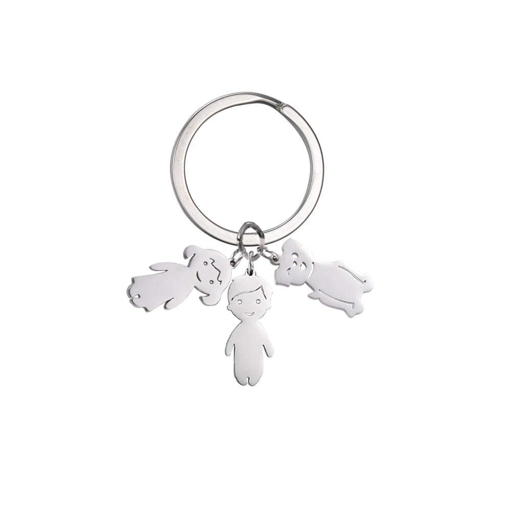 Child Mother Day Gift Kid Personalized Keychain Custom Name Key Chain Boy Girl for Women Men Couple Family Mom Dad Baby Jewelry