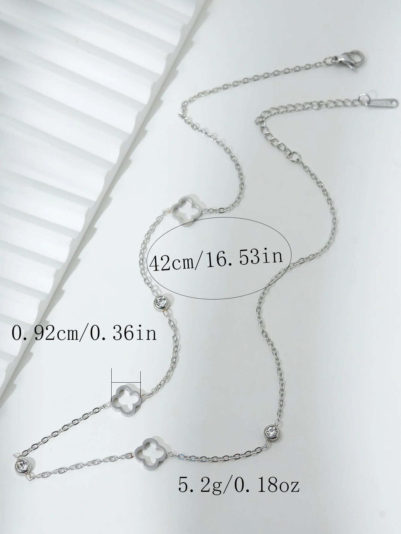 1Pcs Simple Stainless Steel Golden Steel Necklace Women Clover Three Flowers Three Diamonds Necklace Suitable for female friends