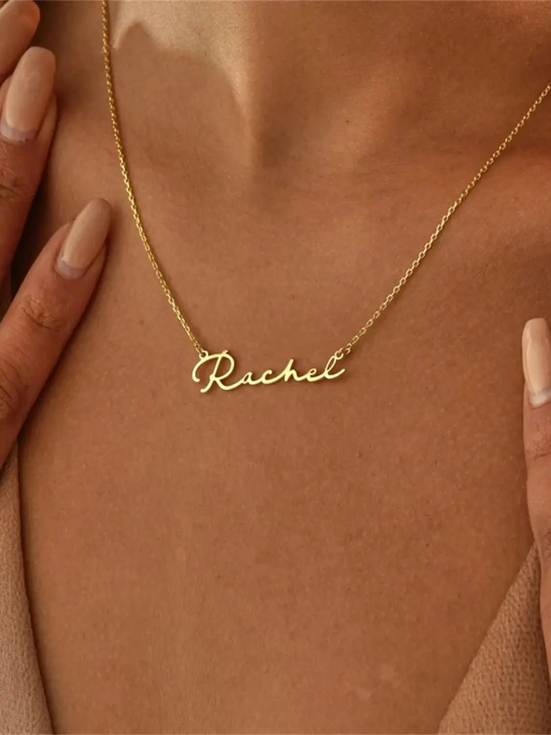 18k Gold Plated Custom Name Necklace Personalized Name Necklace Gold Personalized Jewelry Gift for Her 2025 Christmas For Mom