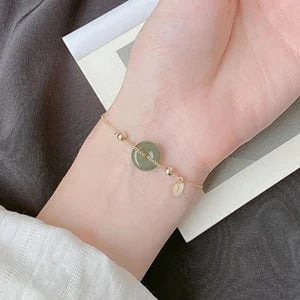 VENTFILLE Gold Color Hetian Jade Earrings for Women Green Round Jewelry Girls Gift  Dropshipping Wholesale