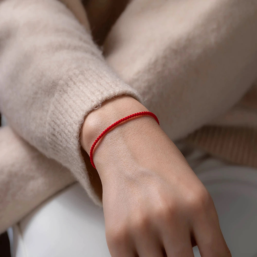 Handmade Red String Bracelet With Gold Plated Clasp Red String of Fate Bracelet For Men Women Unisex Protection and Good Luck