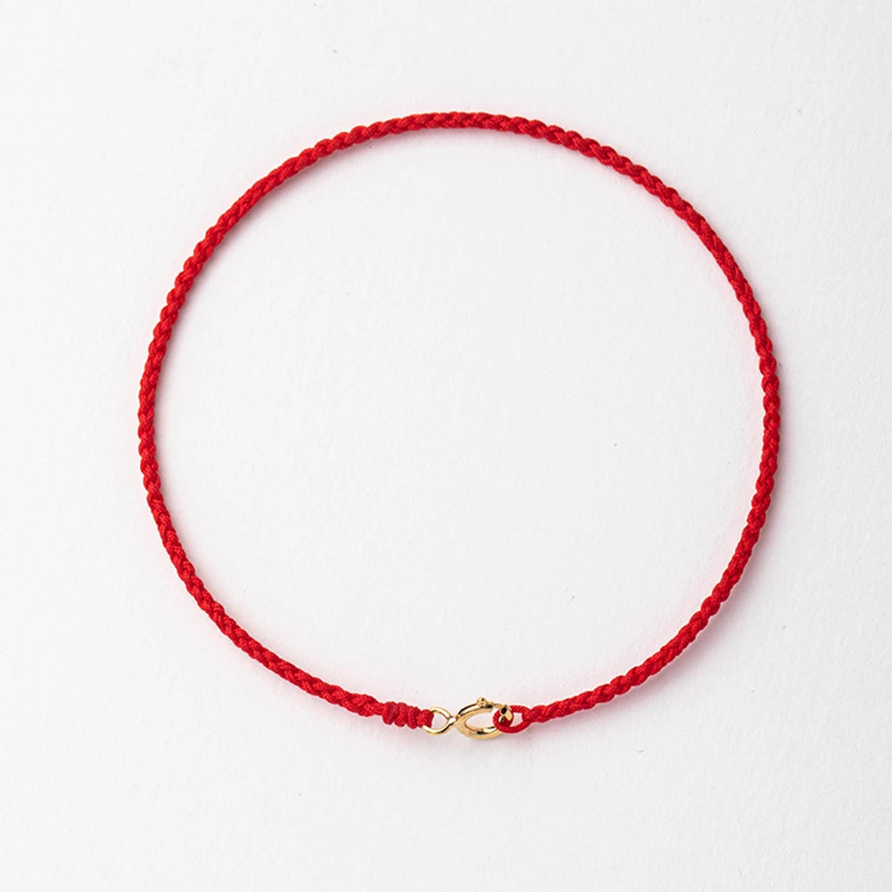 Handmade Red String Bracelet With Gold Plated Clasp Red String of Fate Bracelet For Men Women Unisex Protection and Good Luck
