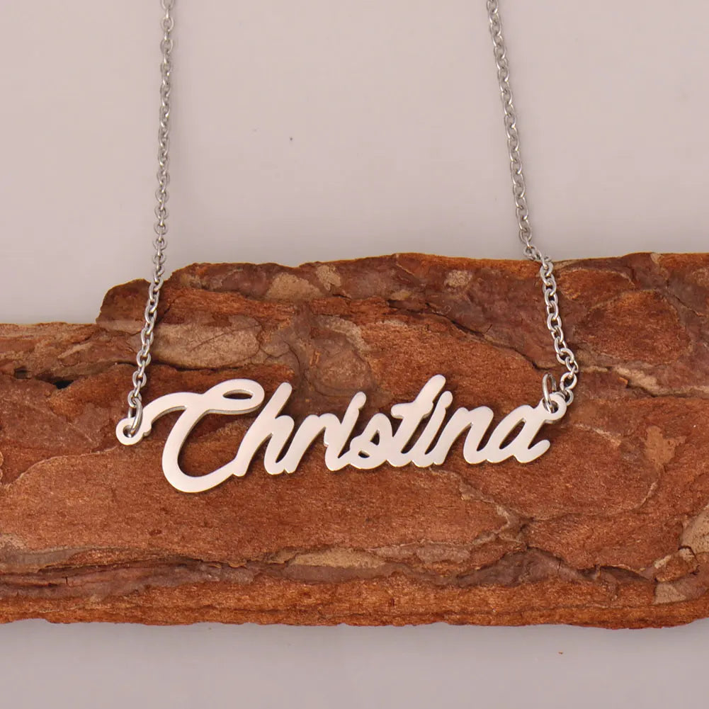 Personalized Christina Name Necklace for Women Gold Plated Stainless Steel Pendant Jewelry Gift for Birthday Or Anniversary