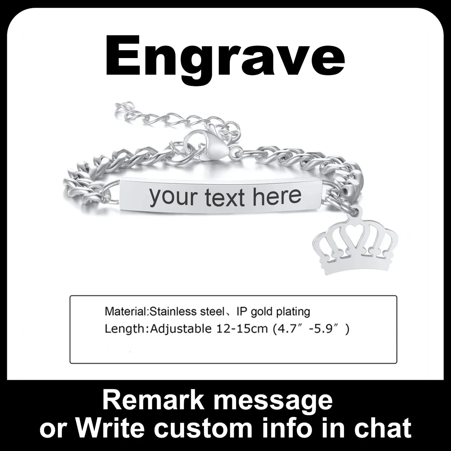 Customized Heart Bracelet for Little Girl Boy, Engravable ID Name Bracelet, Personalized Stainless Steel Chain Birthday Gift