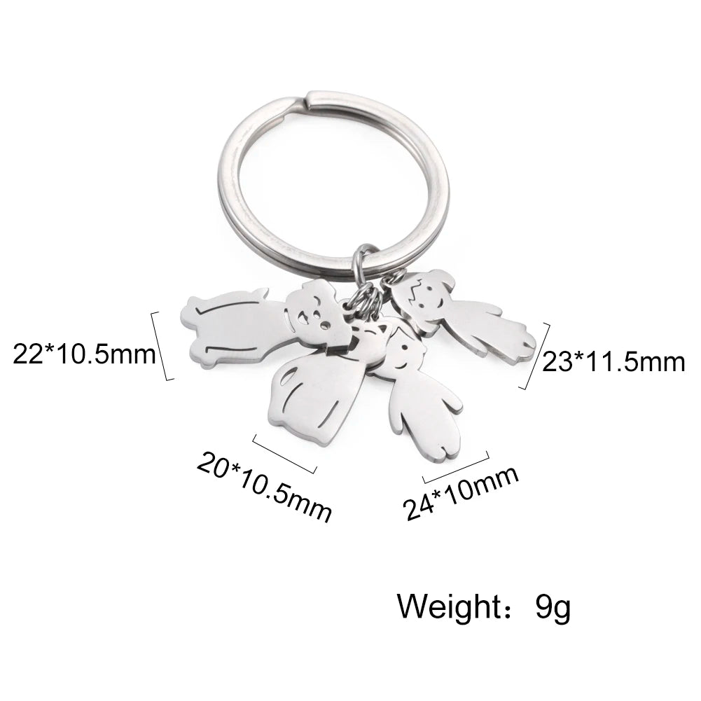Child Mother Day Gift Kid Personalized Keychain Custom Name Key Chain Boy Girl for Women Men Couple Family Mom Dad Baby Jewelry