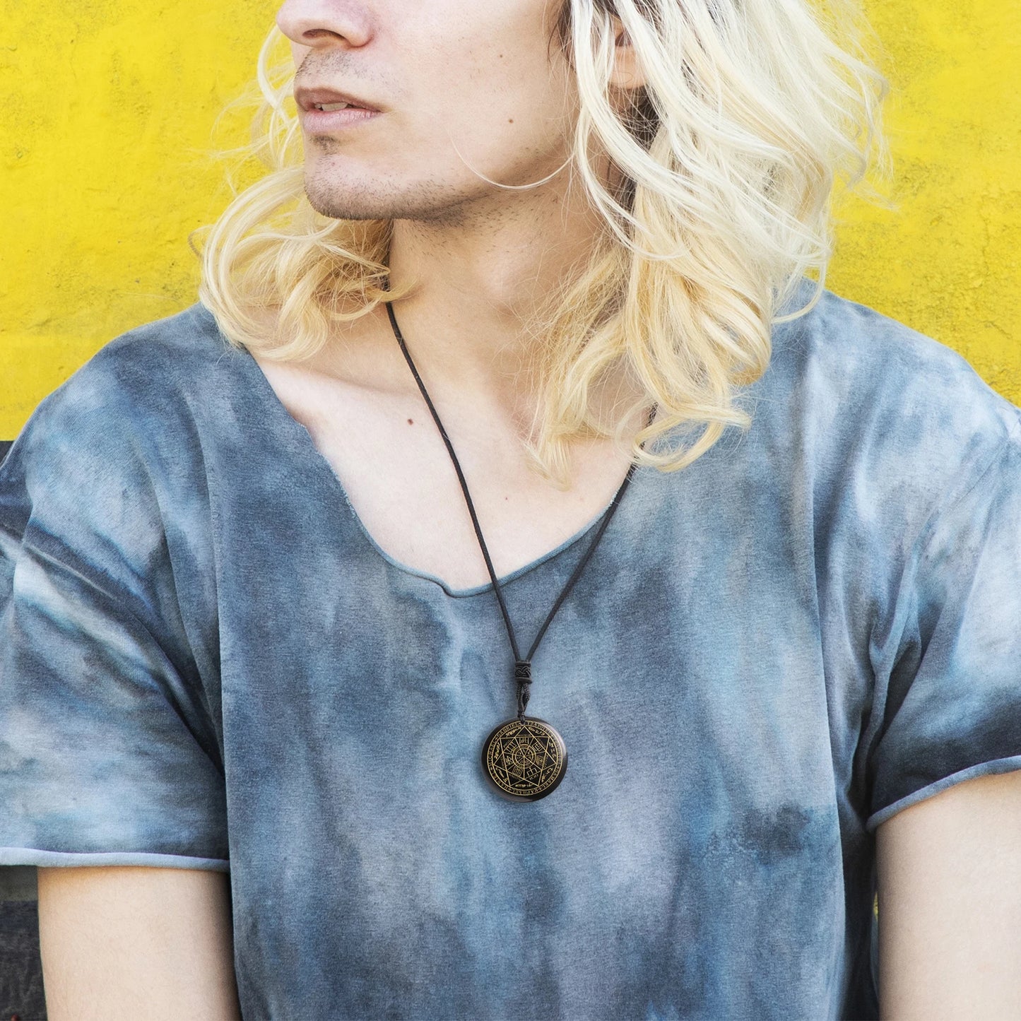 Natural Crystal Quartz Seven Archangels Amulet Necklaces Michael Men Seal of Solomon Talisman Necklace Protection Jewelry Collar