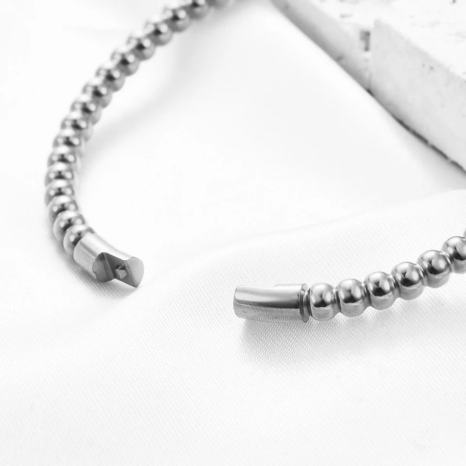 ZAKOL Stainless Steel Golden Bead Bracelet for Women Fashion Adjustable Chain Bracelets Daily Party Jewelry