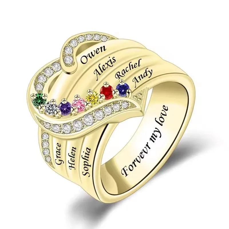 Customized Engraved Name Rings