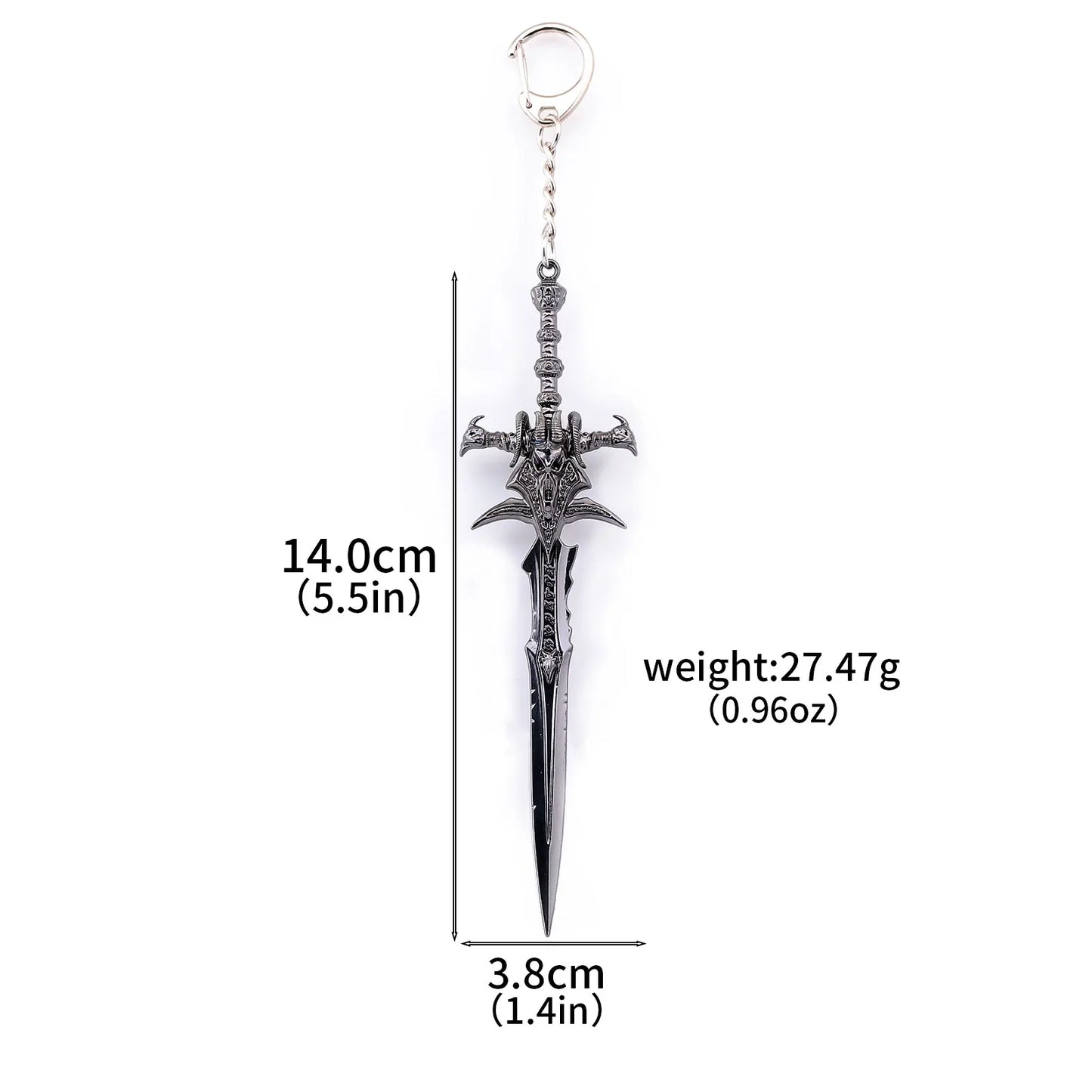 14cm World of Warcraft Frostmourne Weapon Keychains Alloy Swords Game Peripheral Model Metal Action Figures Gift Toys Game Boys