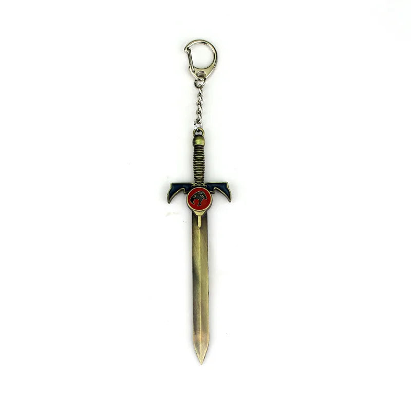 Thundercats Sword Mold Pendants Key Chain Metal Lion Mark Logo Keychains Key Rings Men Movie Jewelry Key Holder Chaveiro Gift