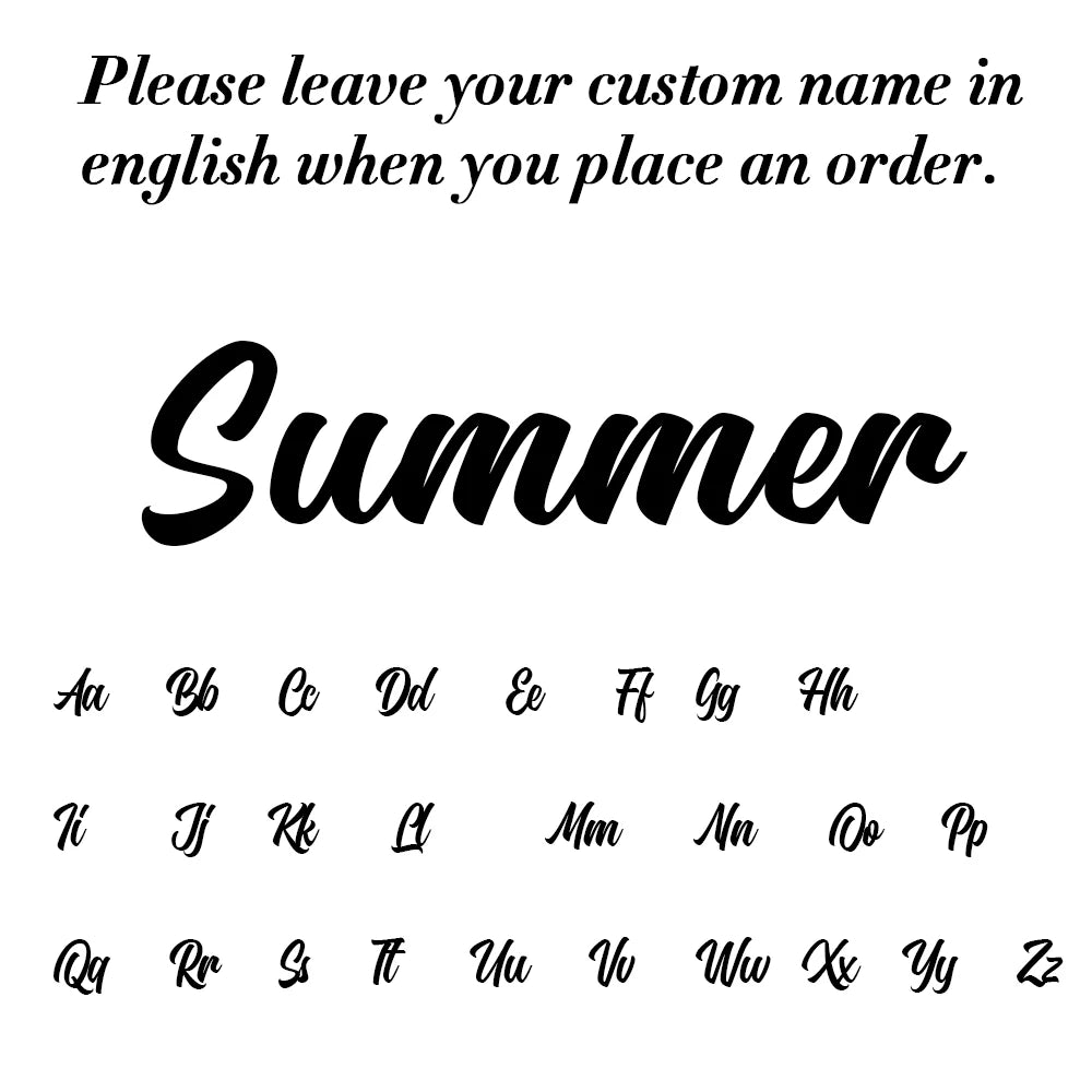 Text overlay with 'Summer' and alphabet on a white background