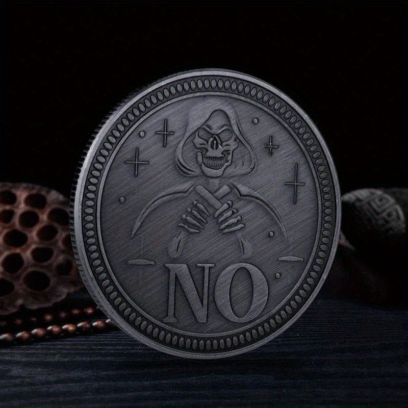 Yes or No Prediction Decision Coin Ouija All-Seeing Eye or Death Gothic Copper Plated Coin Souvenir Commemorative Coin