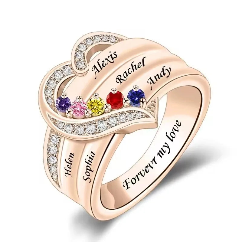 Customized Engraved Name Rings