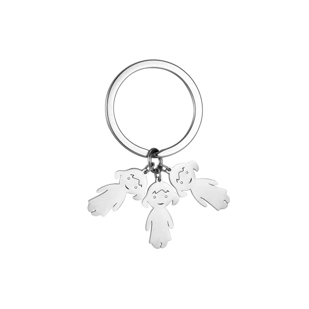 Child Mother Day Gift Kid Personalized Keychain Custom Name Key Chain Boy Girl for Women Men Couple Family Mom Dad Baby Jewelry