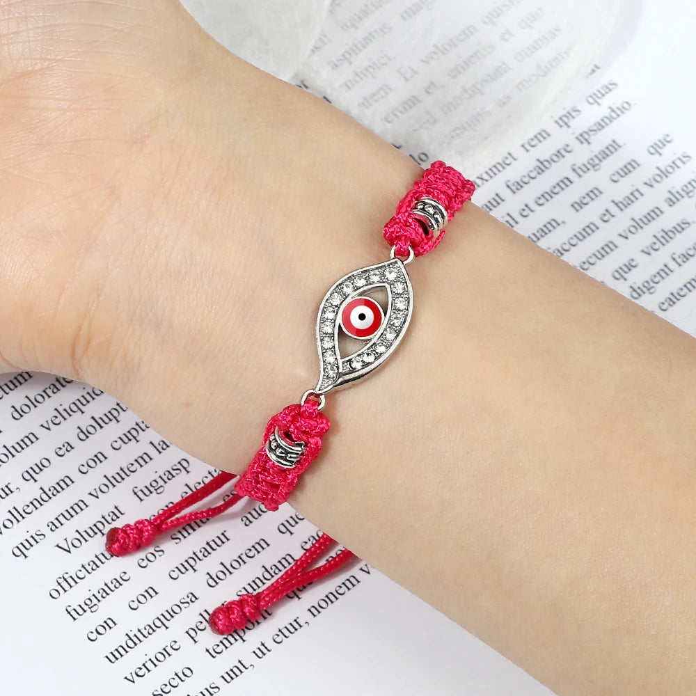 Handmade Turkish Evil Eye Bracelets For Women Men Braided Red Rope Lucky Bracelets Fashion Couple Bracelets Friendship Jewelry