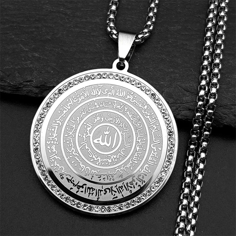 Seven Archangels Medal Angel Necklace for Women Men Stainless Steel Seal of Solomon Protection Chain Jewelry collar NZZZ504S02