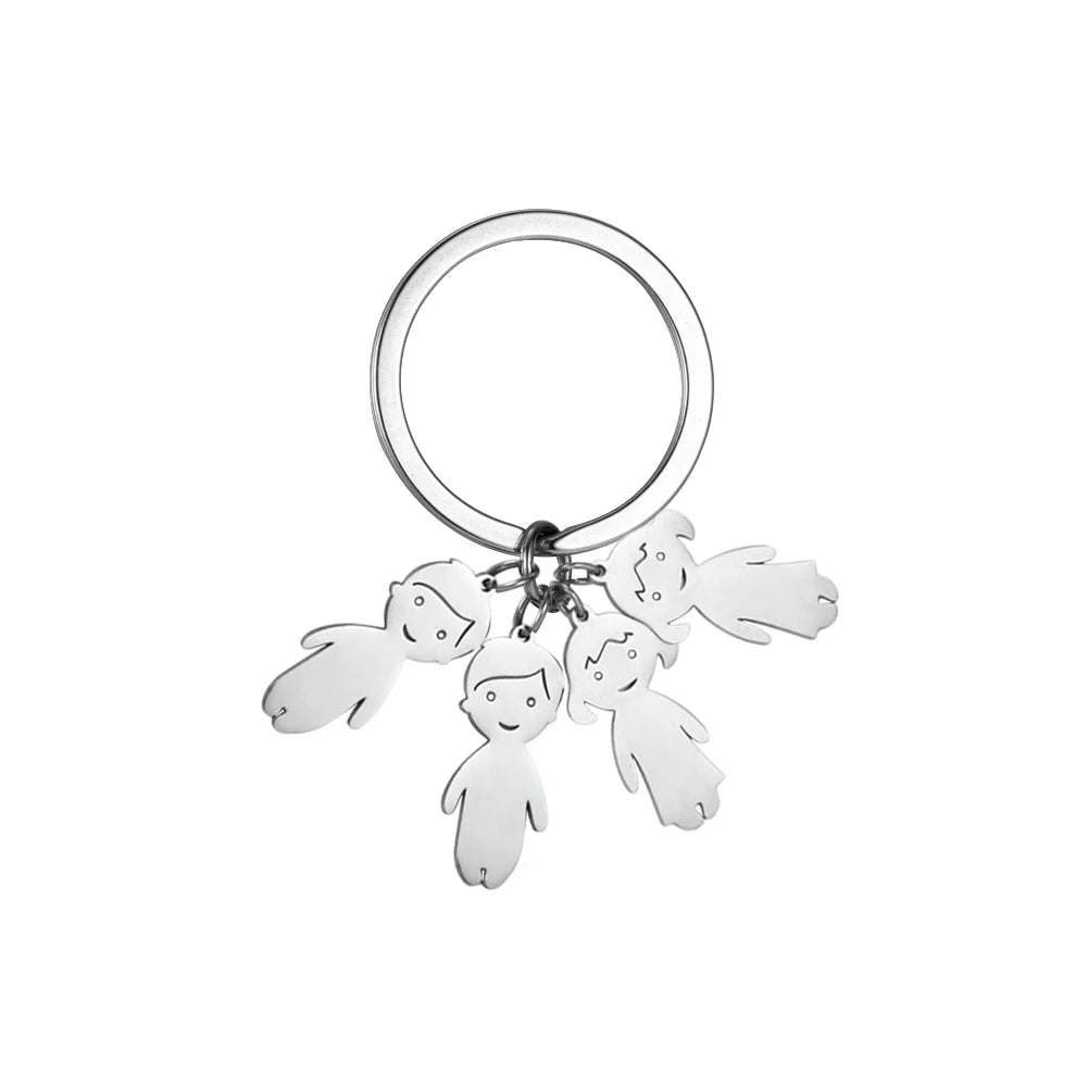 Child Mother Day Gift Kid Personalized Keychain Custom Name Key Chain Boy Girl for Women Men Couple Family Mom Dad Baby Jewelry