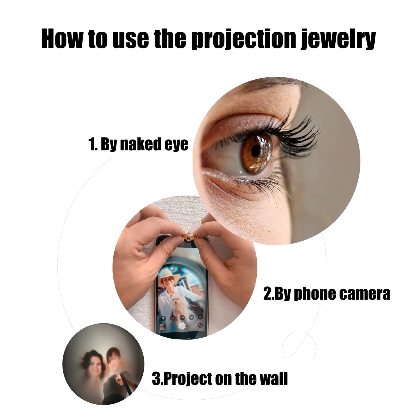 Valentine's Day Gift Custom Photo Projection Necklace DIY Picture Inside Titanium Steel Chain Couple Necklace Women Men Jewelry