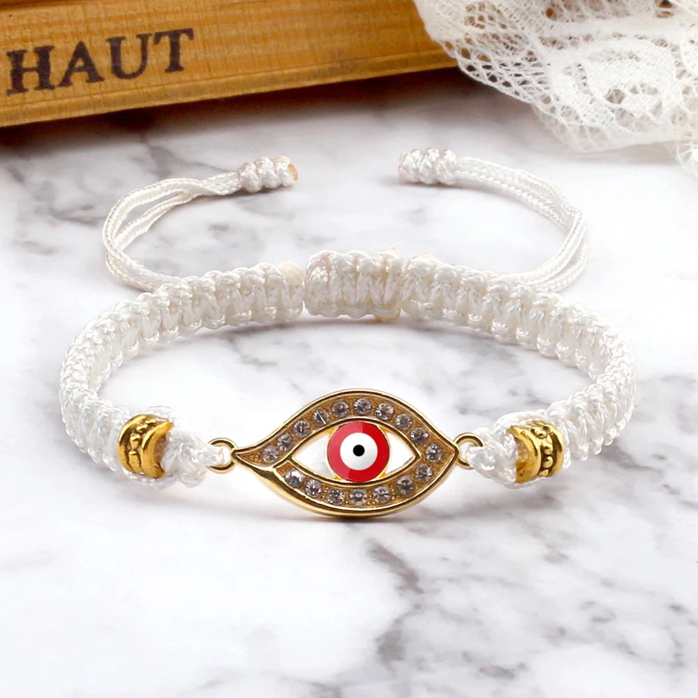 Handmade Turkish Evil Eye Bracelets For Women Men Braided Red Rope Lucky Bracelets Fashion Couple Bracelets Friendship Jewelry