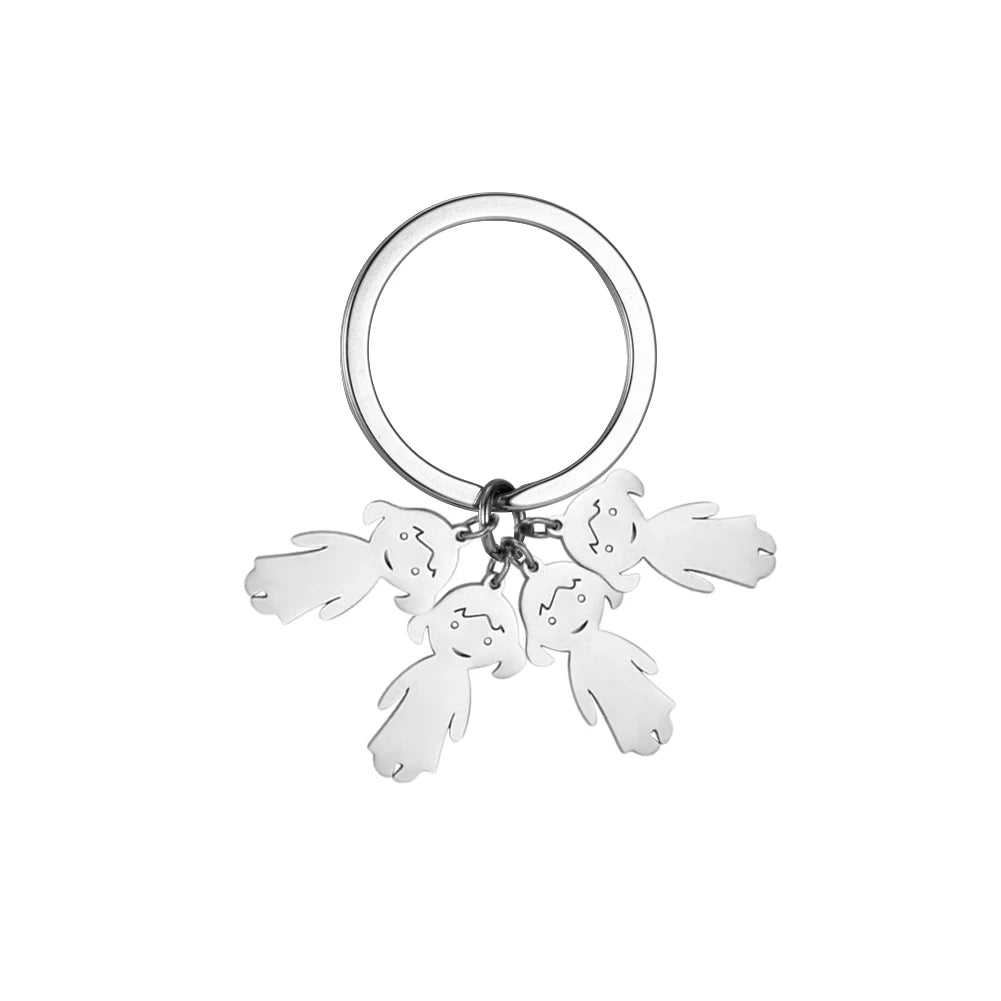 Child Mother Day Gift Kid Personalized Keychain Custom Name Key Chain Boy Girl for Women Men Couple Family Mom Dad Baby Jewelry