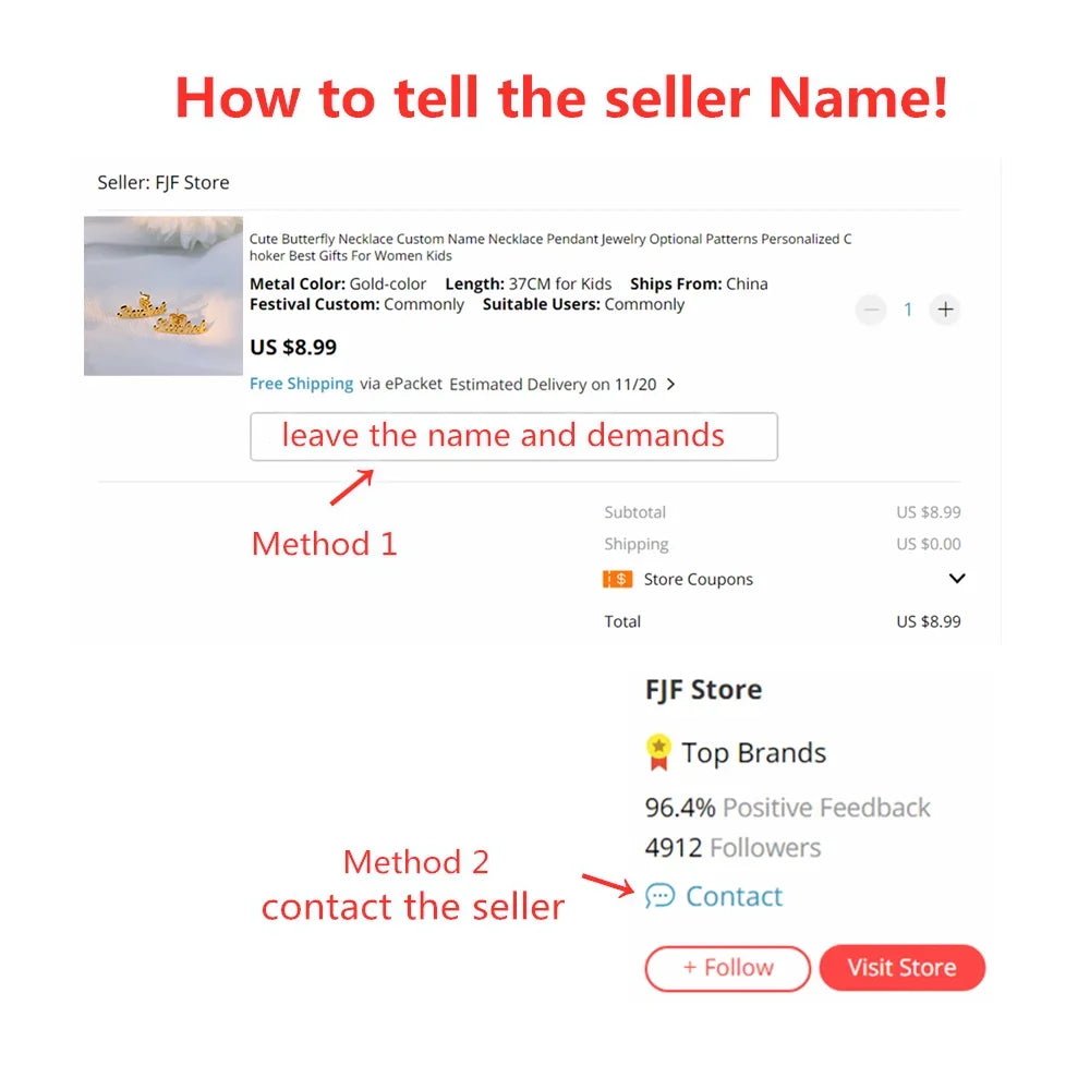 Customized Name Letter Necklace