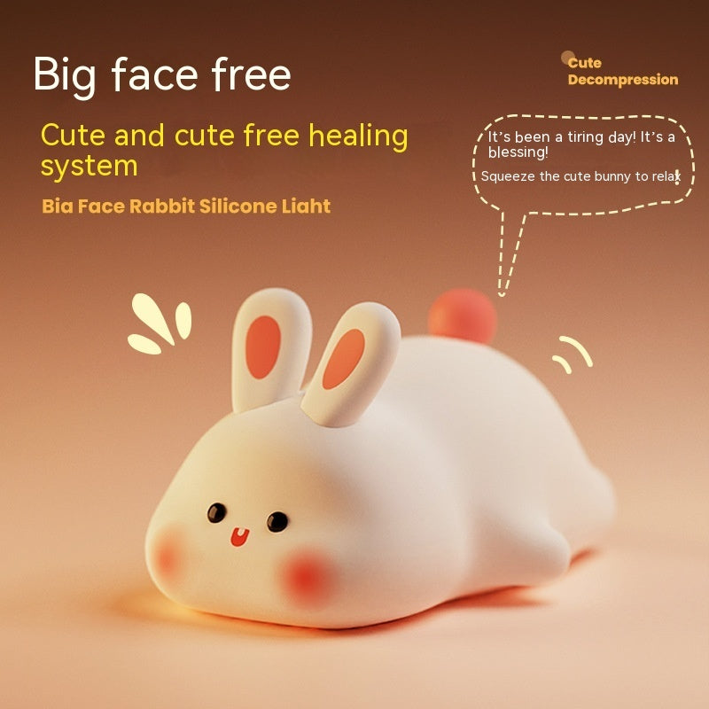 Big Face Rabbit Silicone Light .