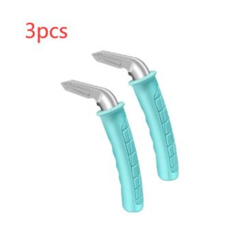 3 green ergonomic vehicle support handles with anti-slip grip and metal tip, designed for easy car entry and exit assistance.