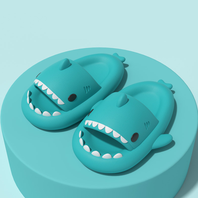 Adult's Slippers Indoor Outdoor Funny Shark Cartoon