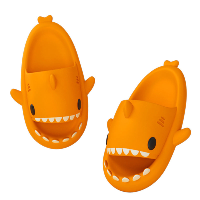 Orange slippers .