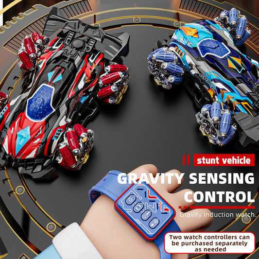 Gravity sensing stunt RC cars with induction watch control for kids